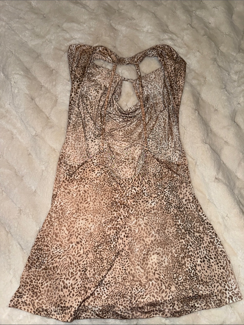 Victoria's Secret Very Sexy Beige Leopard Halter Cowl Neck Tank 2006 - Picture 4 of 9